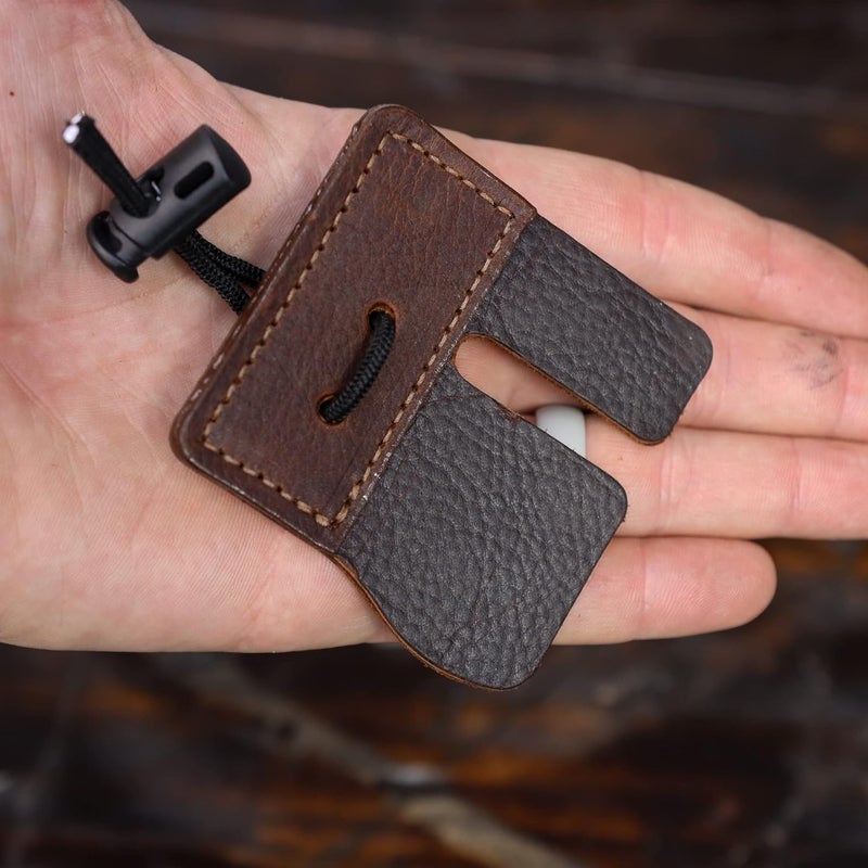 Shatterproof Archery Split Finger Archery Shooting Tab | Real Leather | Made in USA - Image 3